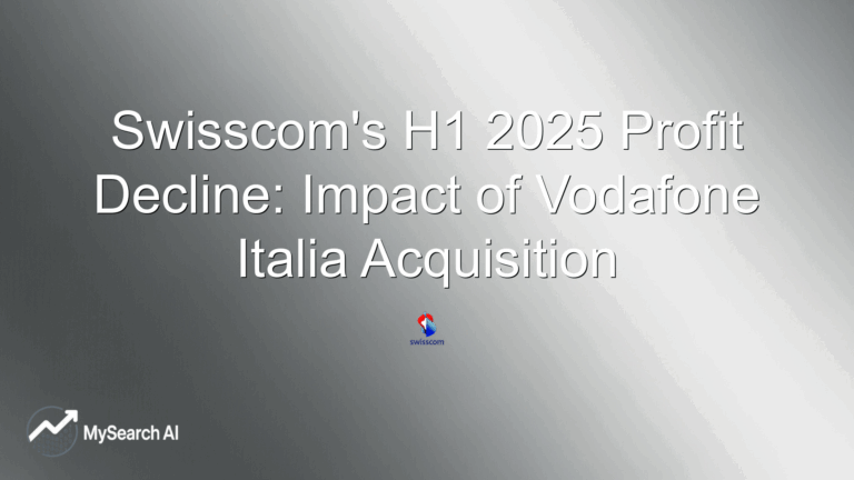Swisscom's H1 2025 Profit Decline: Impact of Vodafone Italia Acquisition