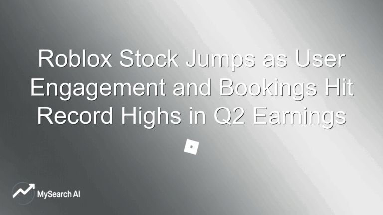 Roblox Stock Jumps as User Engagement and Bookings Hit Record Highs in Q2 Earnings
