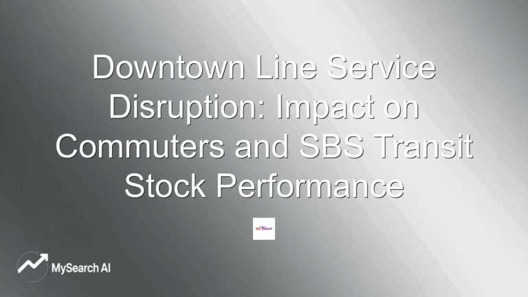 Downtown Line Service Disruption: Impact on Commuters and SBS Transit Stock Performance