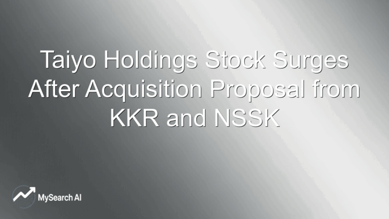 Taiyo Holdings Stock Surges After Acquisition Proposal from KKR and NSSK