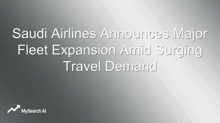 Saudi Airlines Announces Major Fleet Expansion Amid Surging Travel Demand
