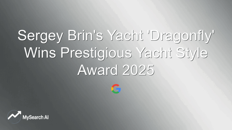 Sergey Brin's Yacht 'Dragonfly' Wins Prestigious Yacht Style Award 2025