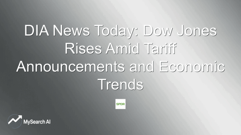 DIA News Today: Dow Jones Rises Amid Tariff Announcements and Economic Trends