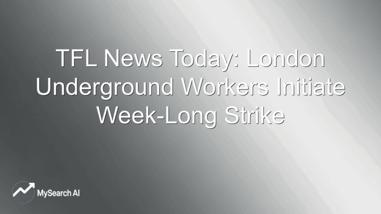 TFL News Today: London Underground Workers Initiate Week-Long Strike