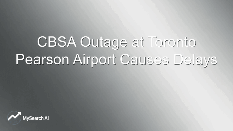 CBSA Outage at Toronto Pearson Airport Causes Delays