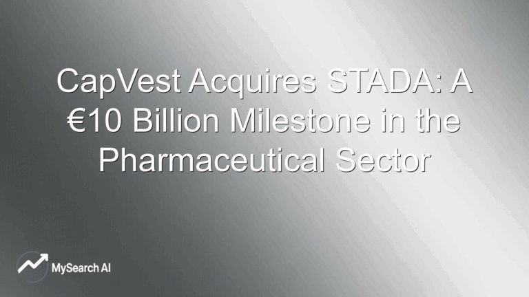 CapVest Acquires STADA: A €10 Billion Milestone in the Pharmaceutical Sector