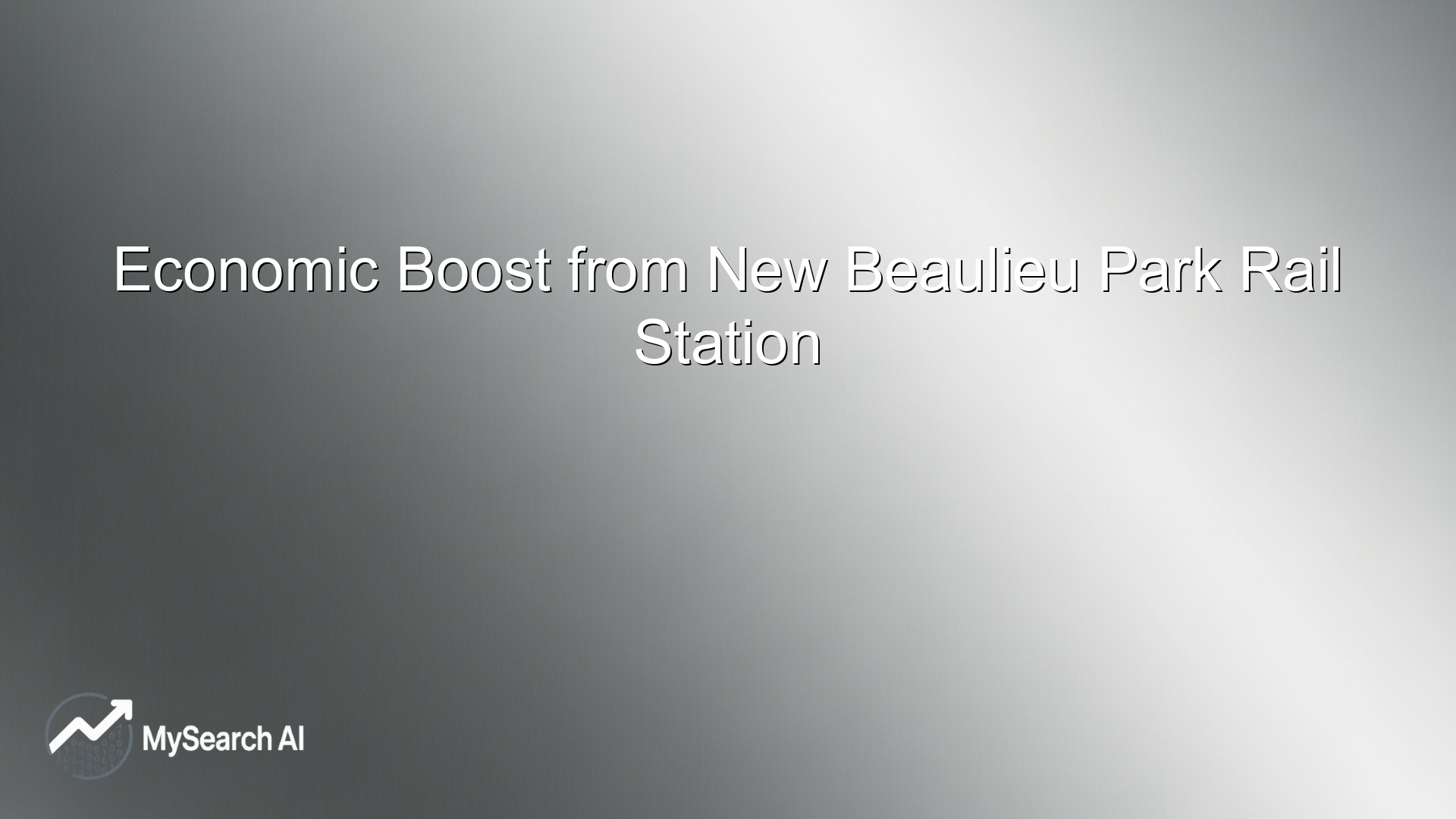 Economic Boost from New Beaulieu Park Rail Station