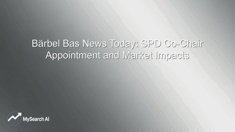 Bärbel Bas News Today: SPD Co-Chair Appointment and Market Impacts
