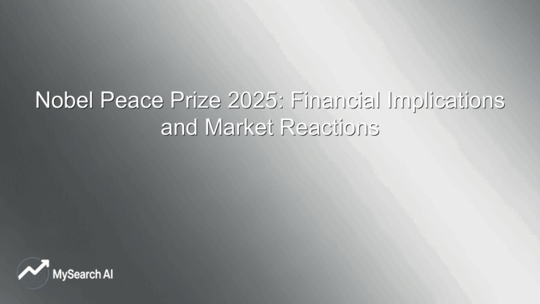 Nobel Peace Prize 2025: Financial Implications and Market Reactions
