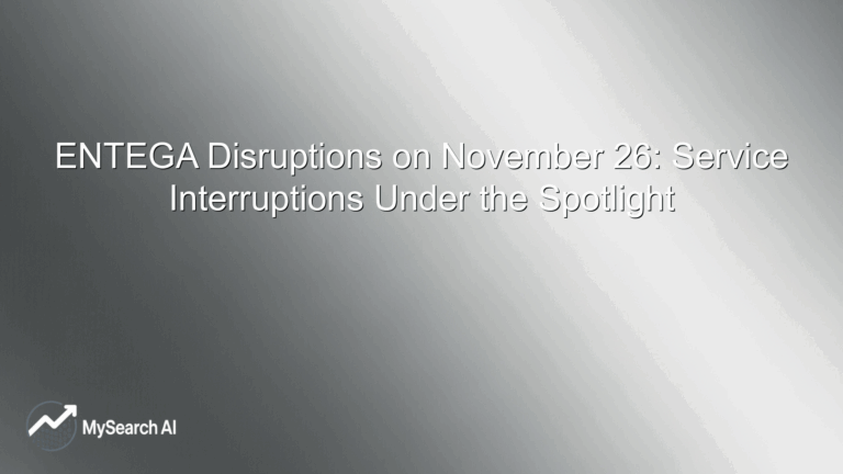 ENTEGA Disruptions on November 26: Service Interruptions Under the Spotlight