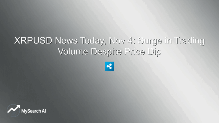 XRPUSD News Today, Nov 4: Surge in Trading Volume Despite Price Dip