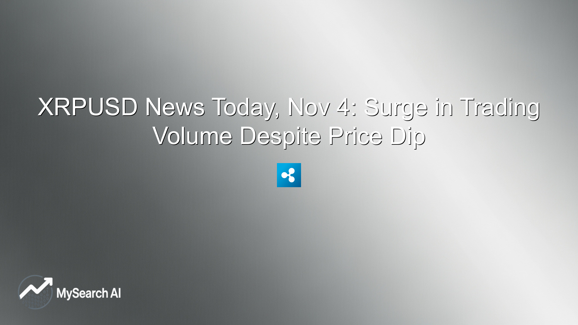 XRPUSD News Today, Nov 4: Surge in Trading Volume Despite Price Dip