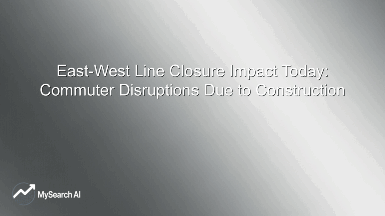 East-West Line Closure Impact Today: Commuter Disruptions Due to Construction