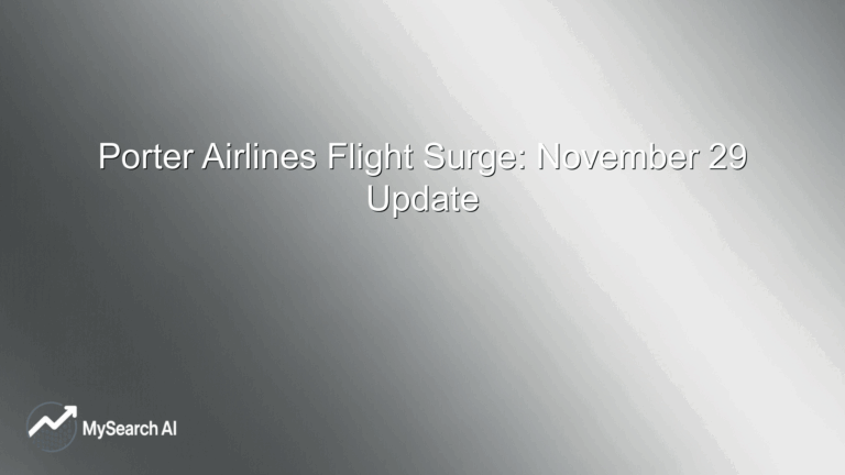 Porter Airlines Flight Surge: November 29 Update