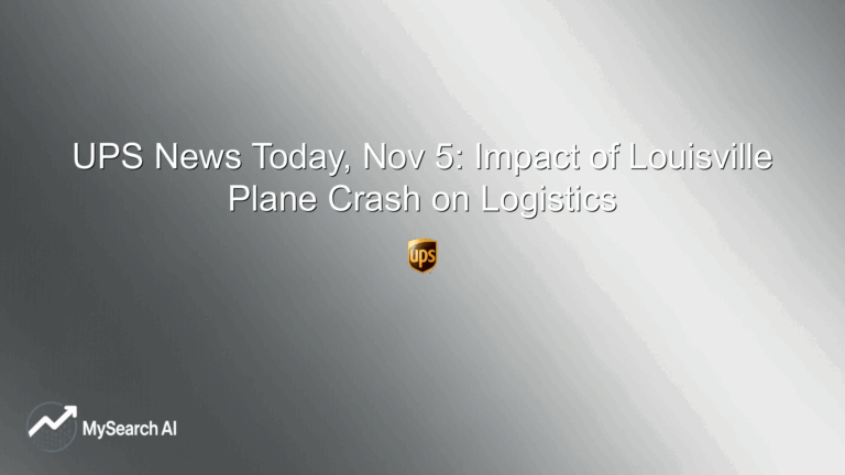 UPS News Today, Nov 5: Impact of Louisville Plane Crash on Logistics