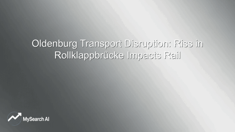 Oldenburg Transport Disruption: Riss in Rollklappbrücke Impacts Rail