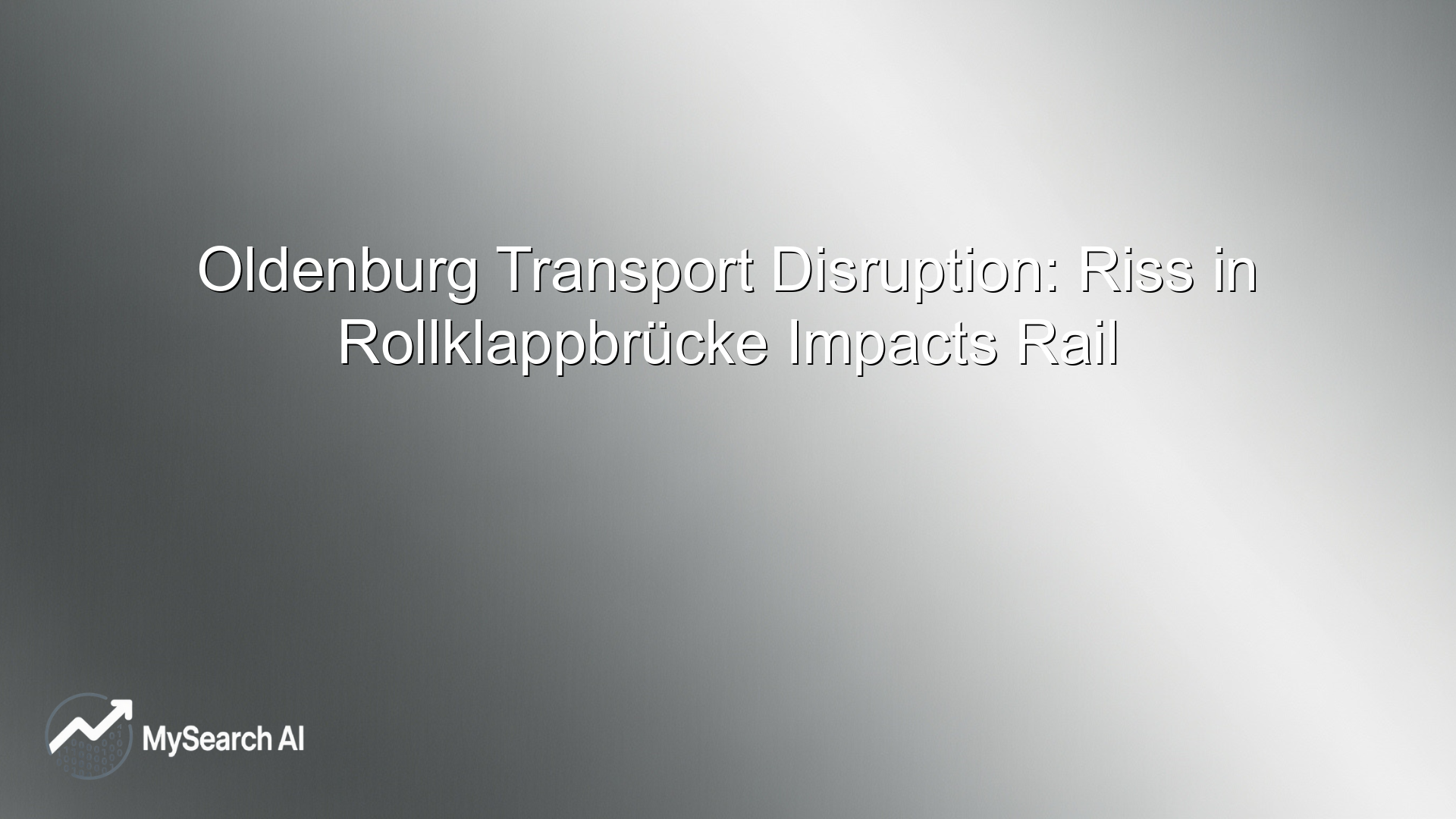 Oldenburg Transport Disruption: Riss in Rollklappbrücke Impacts Rail