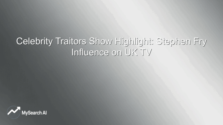 Celebrity Traitors Show Highlight: Stephen Fry Influence on UK TV